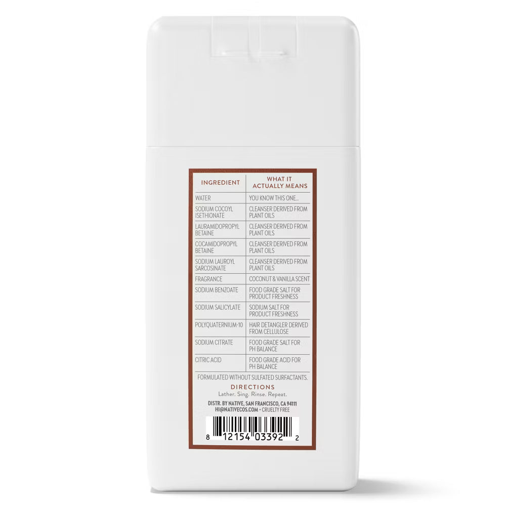 Native Coconut & Vanilla Shampoo